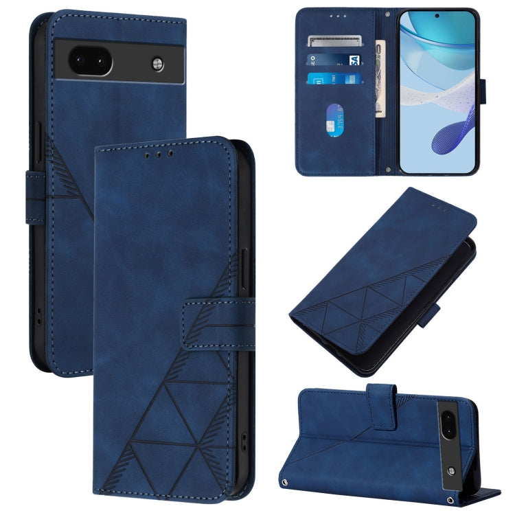 Crossbody 3D Embossed Flip Leather Phone Case, For Google Pixel 8a, For Google Pixel 8 Pro, For Google Pixel 8, For Google Pixel 7a, For Google Pixel 7 Pro, For Google Pixel 7, For Google Pixel 6a, For Google Pixel 6 Pro