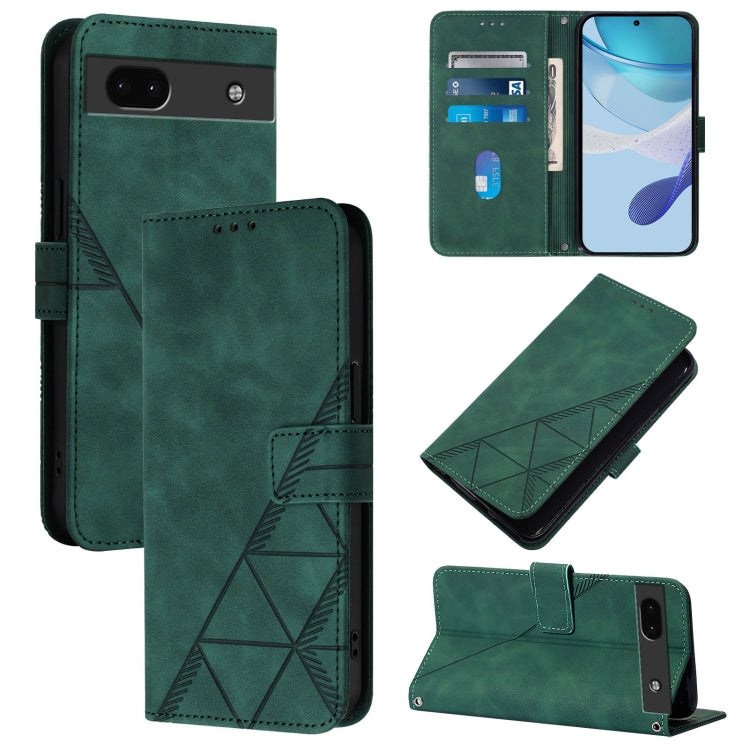 Crossbody 3D Embossed Flip Leather Phone Case, For Google Pixel 8a, For Google Pixel 8 Pro, For Google Pixel 8, For Google Pixel 7a, For Google Pixel 7 Pro, For Google Pixel 7, For Google Pixel 6a, For Google Pixel 6 Pro