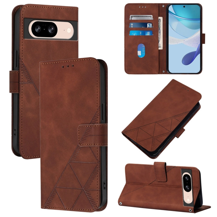 Crossbody 3D Embossed Flip Leather Phone Case, For Google Pixel 8a, For Google Pixel 8 Pro, For Google Pixel 8, For Google Pixel 7a, For Google Pixel 7 Pro, For Google Pixel 7, For Google Pixel 6a, For Google Pixel 6 Pro