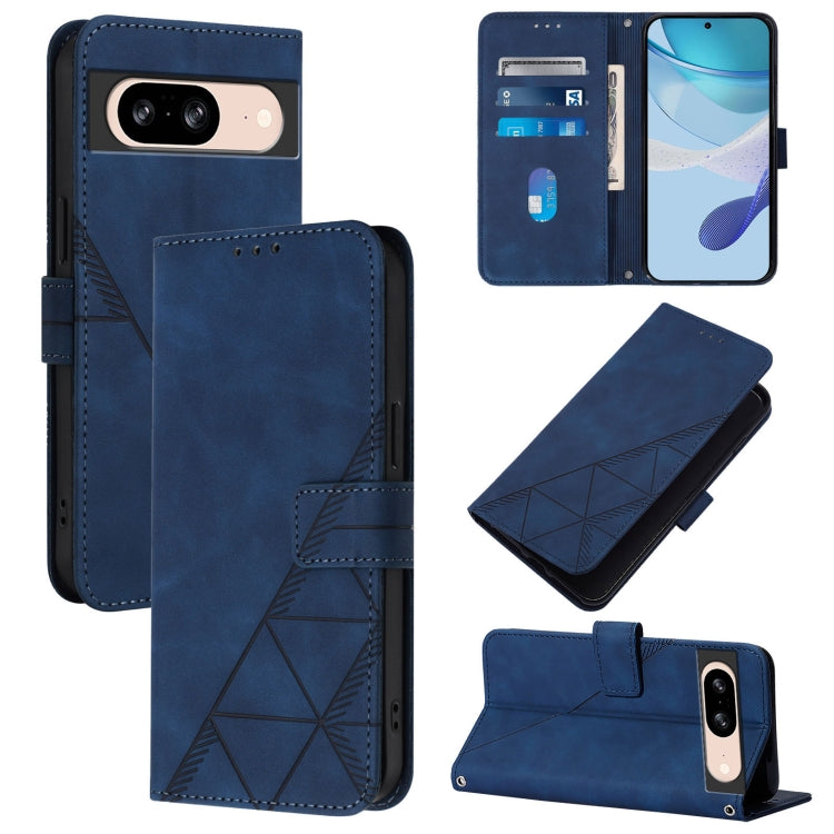 Crossbody 3D Embossed Flip Leather Phone Case, For Google Pixel 8a, For Google Pixel 8 Pro, For Google Pixel 8, For Google Pixel 7a, For Google Pixel 7 Pro, For Google Pixel 7, For Google Pixel 6a, For Google Pixel 6 Pro