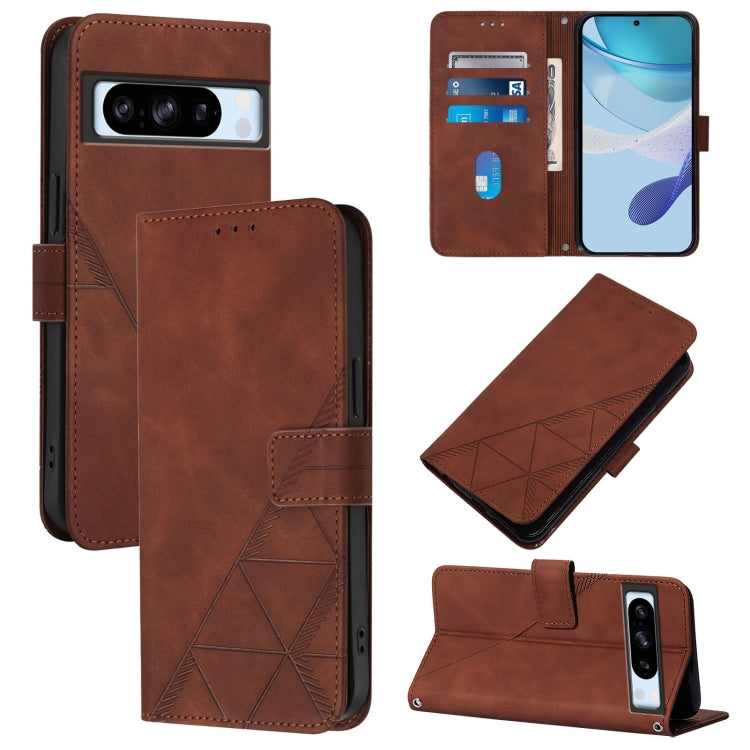 Crossbody 3D Embossed Flip Leather Phone Case, For Google Pixel 8a, For Google Pixel 8 Pro, For Google Pixel 8, For Google Pixel 7a, For Google Pixel 7 Pro, For Google Pixel 7, For Google Pixel 6a, For Google Pixel 6 Pro