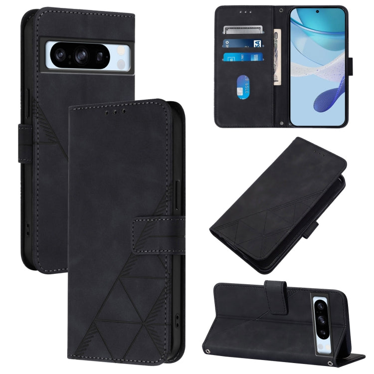 Crossbody 3D Embossed Flip Leather Phone Case, For Google Pixel 8a, For Google Pixel 8 Pro, For Google Pixel 8, For Google Pixel 7a, For Google Pixel 7 Pro, For Google Pixel 7, For Google Pixel 6a, For Google Pixel 6 Pro