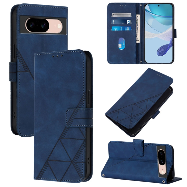 Crossbody 3D Embossed Flip Leather Phone Case, For Google Pixel 8a, For Google Pixel 8 Pro, For Google Pixel 8, For Google Pixel 7a, For Google Pixel 7 Pro, For Google Pixel 7, For Google Pixel 6a, For Google Pixel 6 Pro