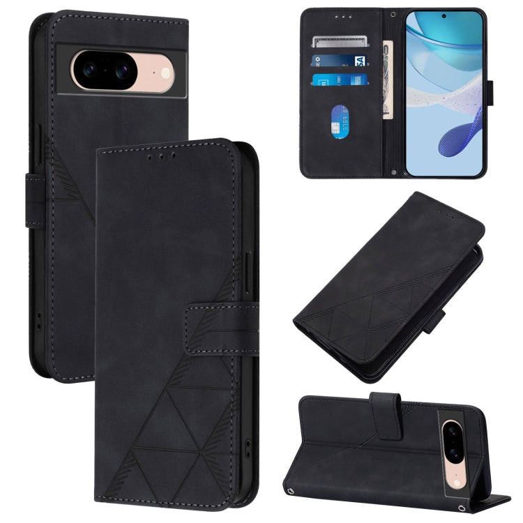Crossbody 3D Embossed Flip Leather Phone Case, For Google Pixel 8a, For Google Pixel 8 Pro, For Google Pixel 8, For Google Pixel 7a, For Google Pixel 7 Pro, For Google Pixel 7, For Google Pixel 6a, For Google Pixel 6 Pro