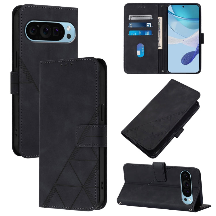 Crossbody 3D Embossed Flip Leather Phone Case, For Google Pixel 11 Pro XL, For Google Pixel 11 Pro / 11, For Google Pixel 10 Pro XL, For Google Pixel 10 / 10 Pro+, For Google Pixel 9a, For Google Pixel 9 Pro XL, For Google Pixel 9 Pro, For Google Pixel 9
