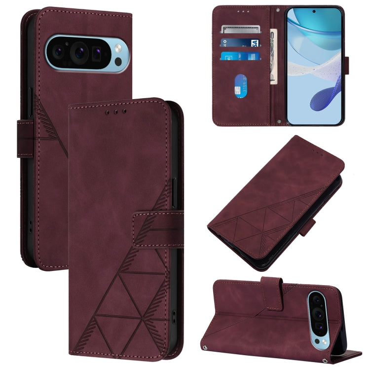 Crossbody 3D Embossed Flip Leather Phone Case, For Google Pixel 11 Pro XL, For Google Pixel 11 Pro / 11, For Google Pixel 10 Pro XL, For Google Pixel 10 / 10 Pro+, For Google Pixel 9a, For Google Pixel 9 Pro XL, For Google Pixel 9 Pro, For Google Pixel 9