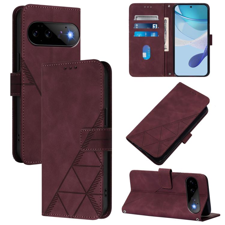 Crossbody 3D Embossed Flip Leather Phone Case, For Google Pixel 11 Pro XL, For Google Pixel 11 Pro / 11, For Google Pixel 10 Pro XL, For Google Pixel 10 / 10 Pro+, For Google Pixel 9a, For Google Pixel 9 Pro XL, For Google Pixel 9 Pro, For Google Pixel 9