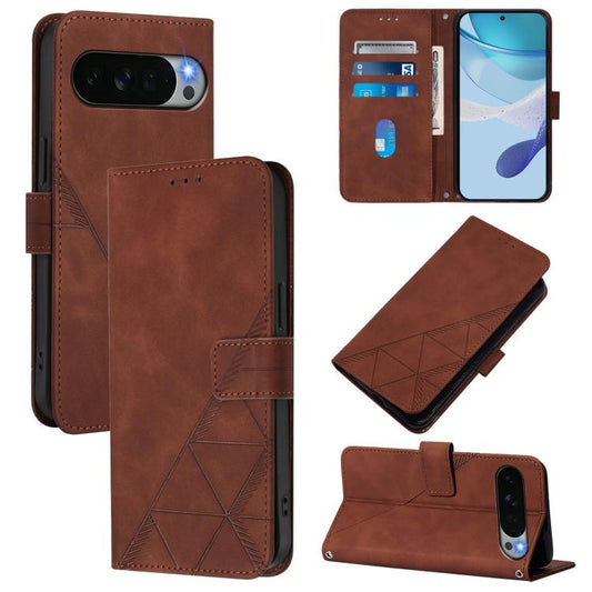 Crossbody 3D Embossed Flip Leather Phone Case, For Google Pixel 11 Pro XL, For Google Pixel 11 Pro / 11, For Google Pixel 10 Pro XL, For Google Pixel 10 / 10 Pro+, For Google Pixel 9a, For Google Pixel 9 Pro XL, For Google Pixel 9 Pro, For Google Pixel 9