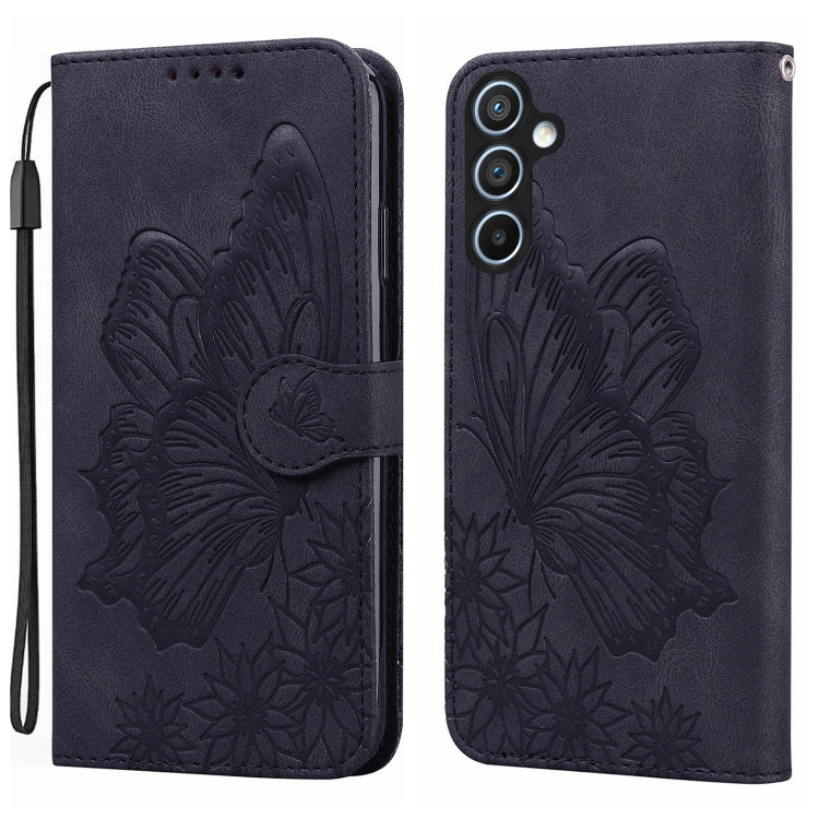 Retro Skin Feel Butterflies Embossing Horizontal Flip Leather Phone Case, For Samsung Galaxy A55 5G, For Samsung Galaxy A35 5G