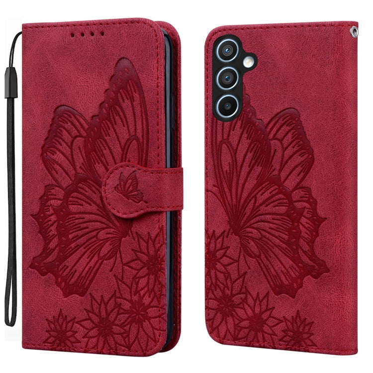 Retro Skin Feel Butterflies Embossing Horizontal Flip Leather Phone Case, For Samsung Galaxy A55 5G, For Samsung Galaxy A35 5G