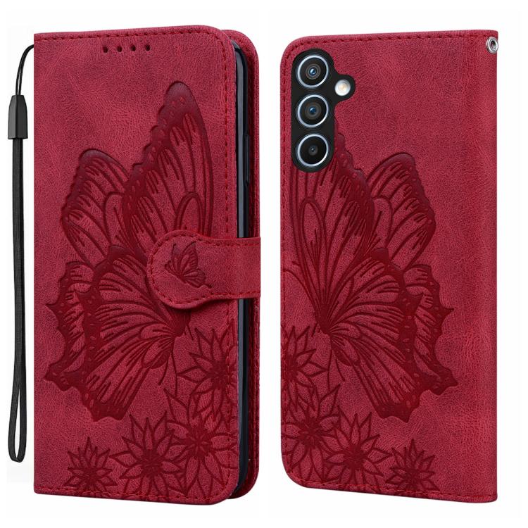 Retro Skin Feel Butterflies Embossing Horizontal Flip Leather Phone Case, For Samsung Galaxy A57 5G, For Samsung Galaxy A37 5G, For Galaxy A27 5G, For Samsung Galaxy A07 4G / A06 4G, For Samsung Galaxy A17 5G / A26 5G, For Samsung Galaxy A56 5G        ...