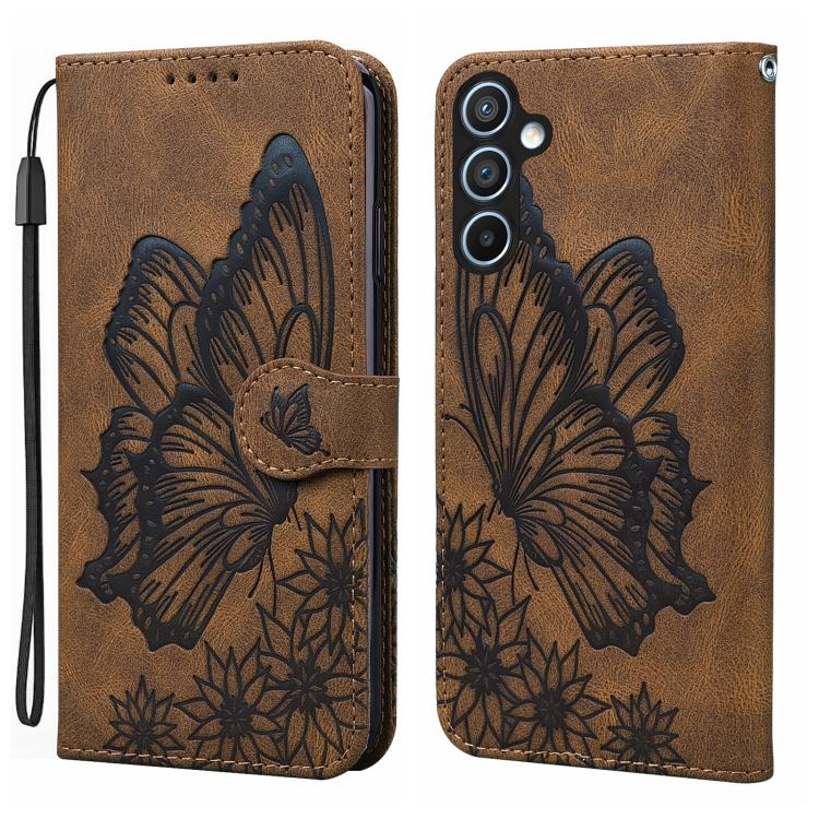 Retro Skin Feel Butterflies Embossing Horizontal Flip Leather Phone Case, For Samsung Galaxy A57 5G, For Samsung Galaxy A37 5G, For Galaxy A27 5G, For Samsung Galaxy A07 4G / A06 4G, For Samsung Galaxy A17 5G / A26 5G, For Samsung Galaxy A56 5G        ...