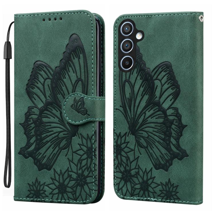 Retro Skin Feel Butterflies Embossing Horizontal Flip Leather Phone Case, For Samsung Galaxy A57 5G, For Samsung Galaxy A37 5G, For Galaxy A27 5G, For Samsung Galaxy A07 4G / A06 4G, For Samsung Galaxy A17 5G / A26 5G, For Samsung Galaxy A56 5G        ...