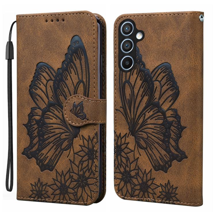 Retro Skin Feel Butterflies Embossing Horizontal Flip Leather Phone Case, For Samsung Galaxy A57 5G, For Samsung Galaxy A37 5G, For Galaxy A27 5G, For Samsung Galaxy A07 4G / A06 4G, For Samsung Galaxy A17 5G / A26 5G, For Samsung Galaxy A56 5G        ...