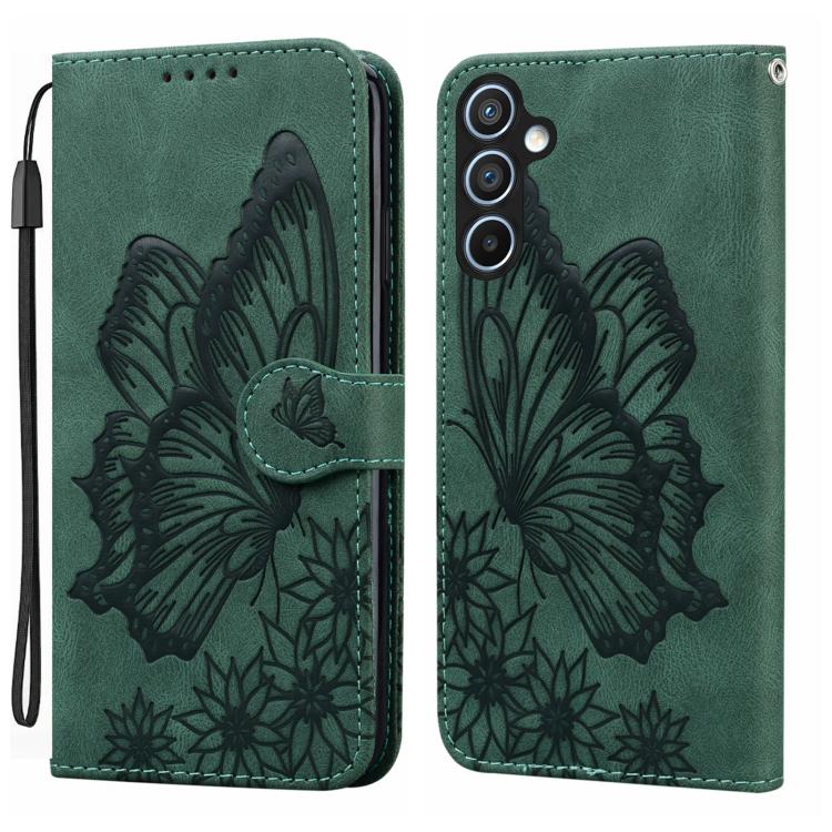 Retro Skin Feel Butterflies Embossing Horizontal Flip Leather Phone Case, For Samsung Galaxy A57 5G, For Samsung Galaxy A37 5G, For Galaxy A27 5G, For Samsung Galaxy A07 4G / A06 4G, For Samsung Galaxy A17 5G / A26 5G, For Samsung Galaxy A56 5G        ...