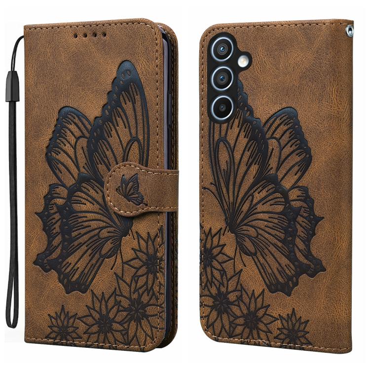 Retro Skin Feel Butterflies Embossing Horizontal Flip Leather Phone Case, For Samsung Galaxy A57 5G, For Samsung Galaxy A37 5G, For Galaxy A27 5G, For Samsung Galaxy A07 4G / A06 4G, For Samsung Galaxy A17 5G / A26 5G, For Samsung Galaxy A56 5G        ...