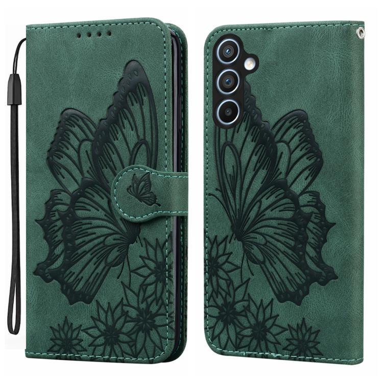 Retro Skin Feel Butterflies Embossing Horizontal Flip Leather Phone Case, For Samsung Galaxy A57 5G, For Samsung Galaxy A37 5G, For Galaxy A27 5G, For Samsung Galaxy A07 4G / A06 4G, For Samsung Galaxy A17 5G / A26 5G, For Samsung Galaxy A56 5G        ...