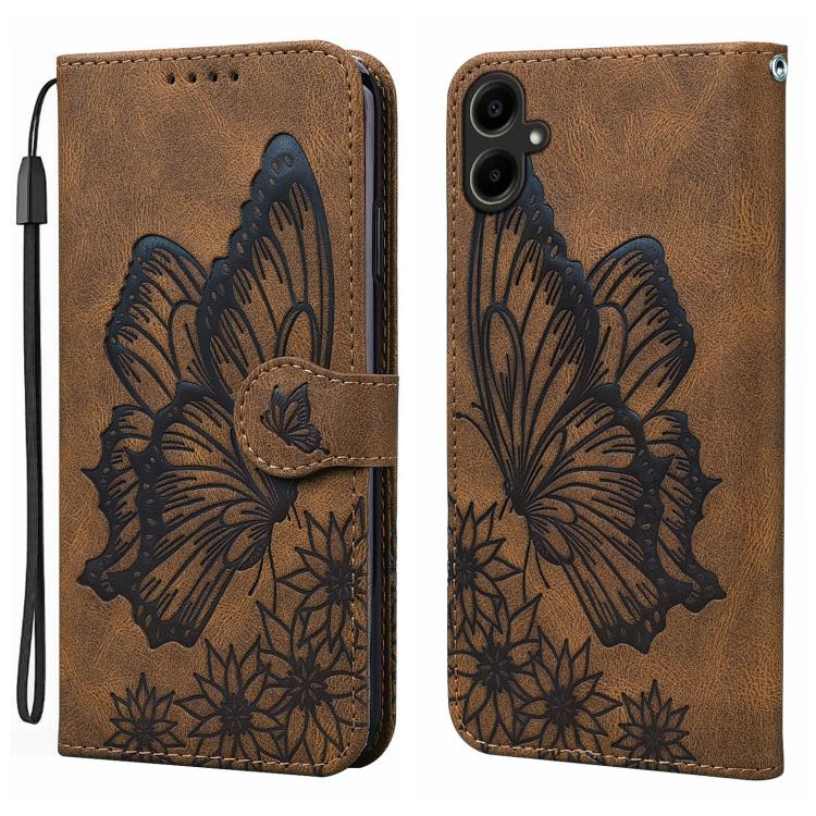 Retro Skin Feel Butterflies Embossing Horizontal Flip Leather Phone Case, For Samsung Galaxy A57 5G, For Samsung Galaxy A37 5G, For Galaxy A27 5G, For Samsung Galaxy A07 4G / A06 4G, For Samsung Galaxy A17 5G / A26 5G, For Samsung Galaxy A56 5G        ...