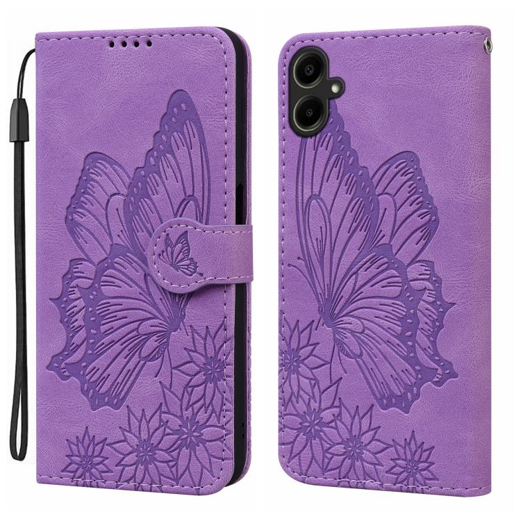 Retro Skin Feel Butterflies Embossing Horizontal Flip Leather Phone Case, For Samsung Galaxy A57 5G, For Samsung Galaxy A37 5G, For Galaxy A27 5G, For Samsung Galaxy A07 4G / A06 4G, For Samsung Galaxy A17 5G / A26 5G, For Samsung Galaxy A56 5G        ...