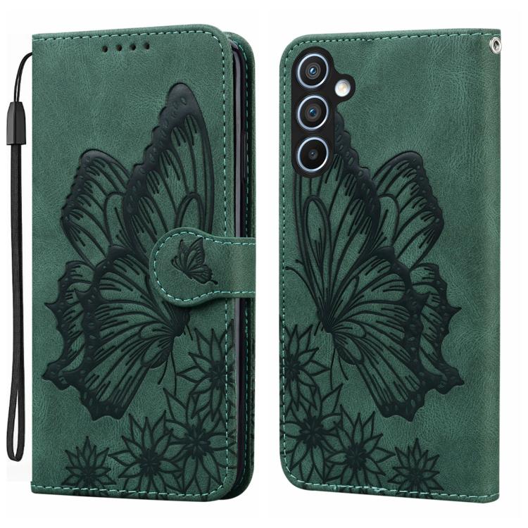 Retro Skin Feel Butterflies Embossing Horizontal Flip Leather Phone Case, For Samsung Galaxy A57 5G, For Samsung Galaxy A37 5G, For Galaxy A27 5G, For Samsung Galaxy A07 4G / A06 4G, For Samsung Galaxy A17 5G / A26 5G, For Samsung Galaxy A56 5G        ...