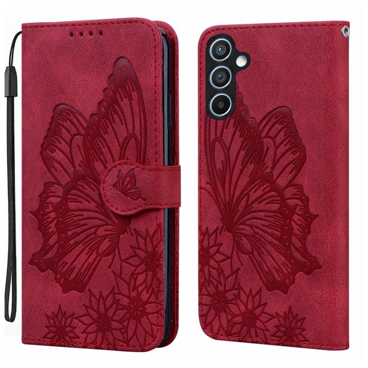 Retro Skin Feel Butterflies Embossing Horizontal Flip Leather Phone Case, For Samsung Galaxy A57 5G, For Samsung Galaxy A37 5G, For Galaxy A27 5G, For Samsung Galaxy A07 4G / A06 4G, For Samsung Galaxy A17 5G / A26 5G, For Samsung Galaxy A56 5G        ...