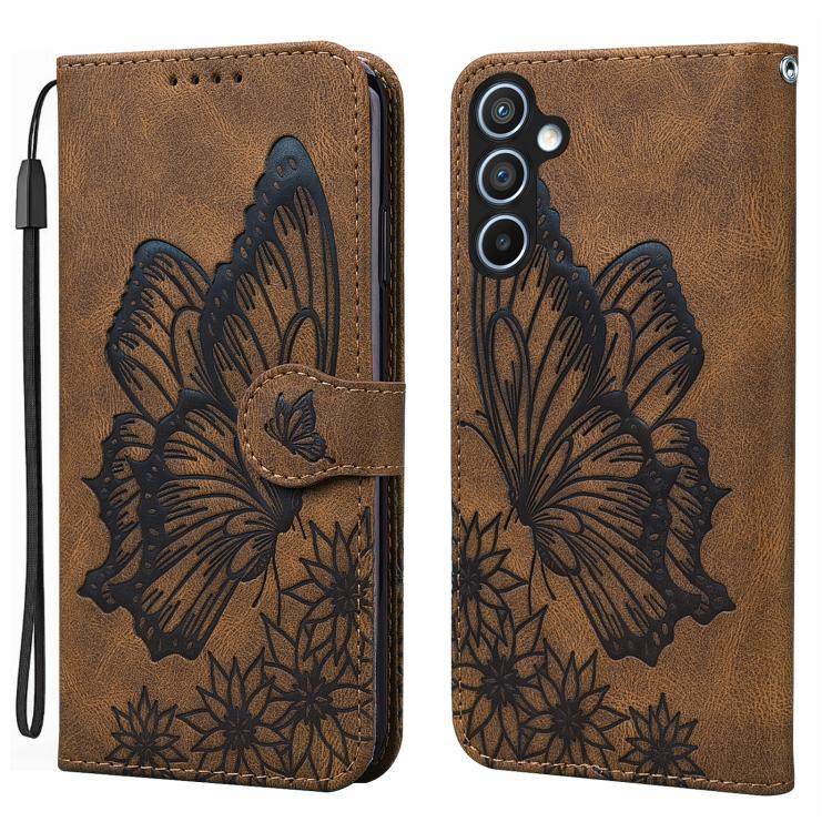 Retro Skin Feel Butterflies Embossing Horizontal Flip Leather Phone Case, For Samsung Galaxy A57 5G, For Samsung Galaxy A37 5G, For Galaxy A27 5G, For Samsung Galaxy A07 4G / A06 4G, For Samsung Galaxy A17 5G / A26 5G, For Samsung Galaxy A56 5G        ...