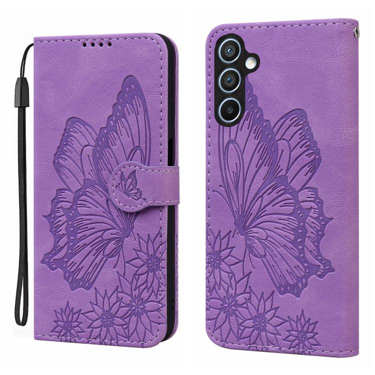 Retro Skin Feel Butterflies Embossing Horizontal Flip Leather Phone Case, For Samsung Galaxy A57 5G, For Samsung Galaxy A37 5G, For Galaxy A27 5G, For Samsung Galaxy A07 4G / A06 4G, For Samsung Galaxy A17 5G / A26 5G, For Samsung Galaxy A56 5G        ...