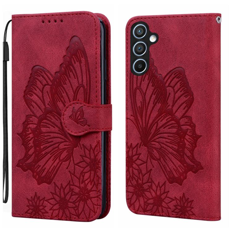 Retro Skin Feel Butterflies Embossing Horizontal Flip Leather Phone Case, For Samsung Galaxy A57 5G, For Samsung Galaxy A37 5G, For Galaxy A27 5G, For Samsung Galaxy A07 4G / A06 4G, For Samsung Galaxy A17 5G / A26 5G, For Samsung Galaxy A56 5G        ...