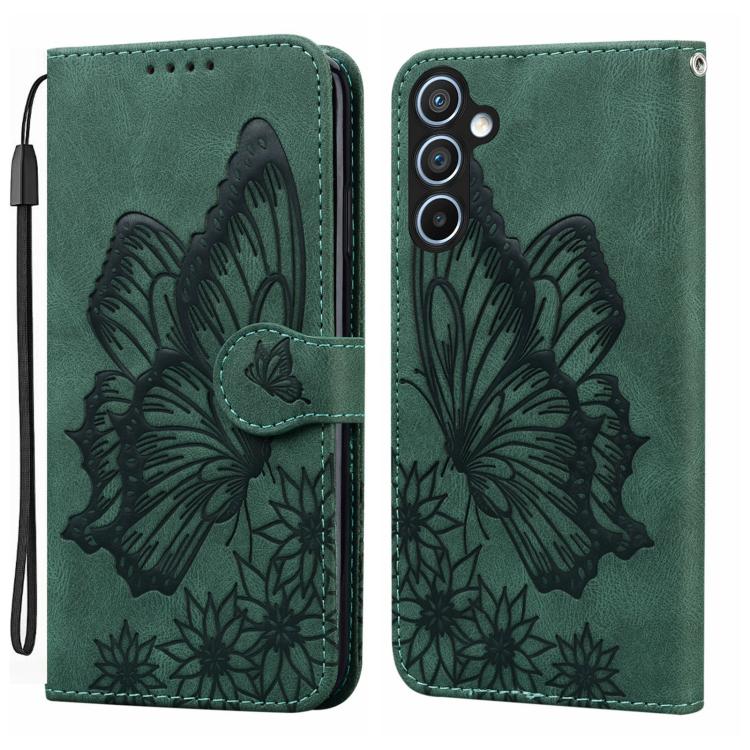 Retro Skin Feel Butterflies Embossing Horizontal Flip Leather Phone Case, For Samsung Galaxy A57 5G, For Samsung Galaxy A37 5G, For Galaxy A27 5G, For Samsung Galaxy A07 4G / A06 4G, For Samsung Galaxy A17 5G / A26 5G, For Samsung Galaxy A56 5G        ...