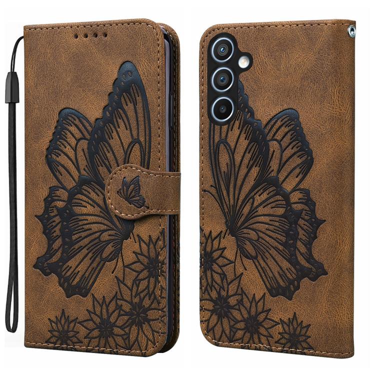Retro Skin Feel Butterflies Embossing Horizontal Flip Leather Phone Case, For Samsung Galaxy A57 5G, For Samsung Galaxy A37 5G, For Galaxy A27 5G, For Samsung Galaxy A07 4G / A06 4G, For Samsung Galaxy A17 5G / A26 5G, For Samsung Galaxy A56 5G        ...