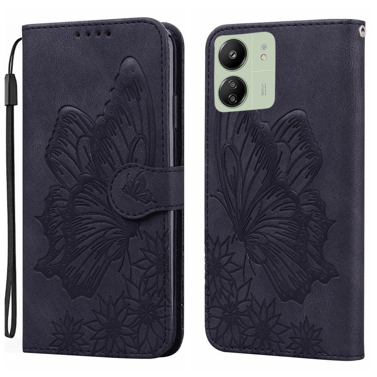 Retro Skin Feel Butterflies Embossing Horizontal Flip Leather Phone Case, For Redmi Note 14 5G, For Redmi Note 14 Pro 5G, For Redmi 14C 4G, For Xiaomi Redmi Note 13 Pro 4G, For Xiaomi Redmi Note 13 4G, For Xiaomi Redmi 13C / POCO C65                   ...