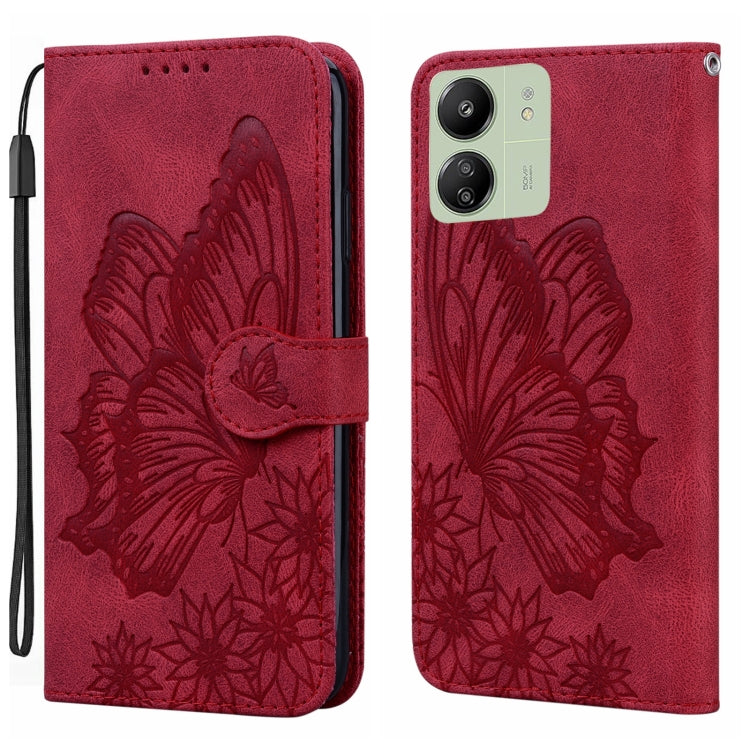 Retro Skin Feel Butterflies Embossing Horizontal Flip Leather Phone Case, For Redmi Note 14 5G, For Redmi Note 14 Pro 5G, For Redmi 14C 4G, For Xiaomi Redmi Note 13 Pro 4G, For Xiaomi Redmi Note 13 4G, For Xiaomi Redmi 13C / POCO C65                   ...