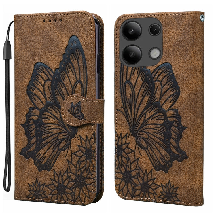 Retro Skin Feel Butterflies Embossing Horizontal Flip Leather Phone Case, For Redmi Note 14 5G, For Redmi Note 14 Pro 5G, For Redmi 14C 4G, For Xiaomi Redmi Note 13 Pro 4G, For Xiaomi Redmi Note 13 4G, For Xiaomi Redmi 13C / POCO C65                   ...