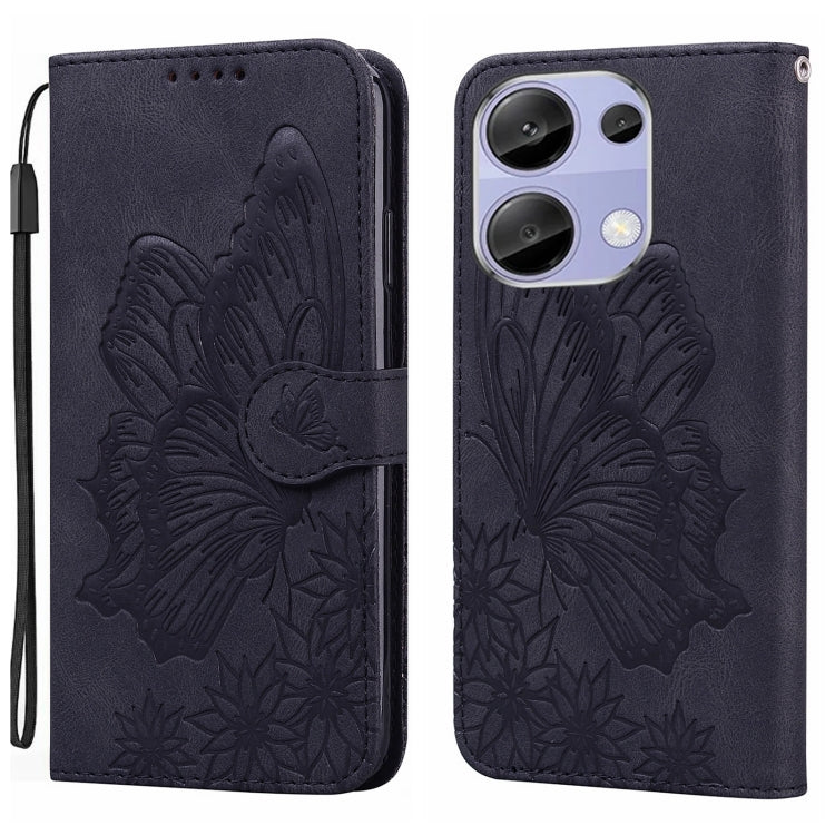 Retro Skin Feel Butterflies Embossing Horizontal Flip Leather Phone Case, For Redmi Note 14 5G, For Redmi Note 14 Pro 5G, For Redmi 14C 4G, For Xiaomi Redmi Note 13 Pro 4G, For Xiaomi Redmi Note 13 4G, For Xiaomi Redmi 13C / POCO C65                   ...