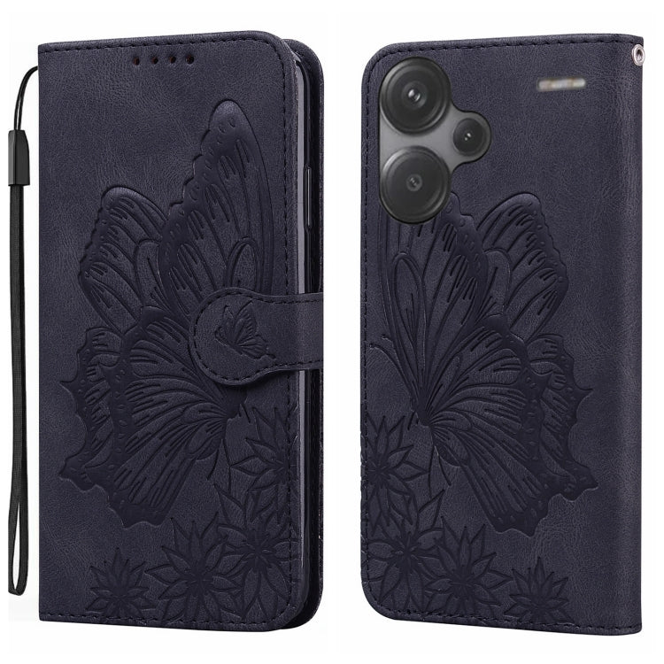 Retro Skin Feel Butterflies Embossing Horizontal Flip Leather Phone Case, For Redmi Note 14 5G, For Redmi Note 14 Pro 5G, For Redmi 14C 4G, For Xiaomi Redmi Note 13 Pro 4G, For Xiaomi Redmi Note 13 4G, For Xiaomi Redmi 13C / POCO C65                   ...