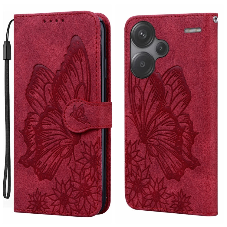 Retro Skin Feel Butterflies Embossing Horizontal Flip Leather Phone Case, For Redmi Note 14 5G, For Redmi Note 14 Pro 5G, For Redmi 14C 4G, For Xiaomi Redmi Note 13 Pro 4G, For Xiaomi Redmi Note 13 4G, For Xiaomi Redmi 13C / POCO C65                   ...