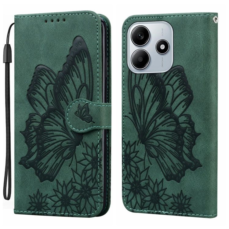 Retro Skin Feel Butterflies Embossing Horizontal Flip Leather Phone Case, For Redmi Note 14 5G, For Redmi Note 14 Pro 5G, For Redmi 14C 4G, For Xiaomi Redmi Note 13 Pro 4G, For Xiaomi Redmi Note 13 4G, For Xiaomi Redmi 13C / POCO C65                   ...