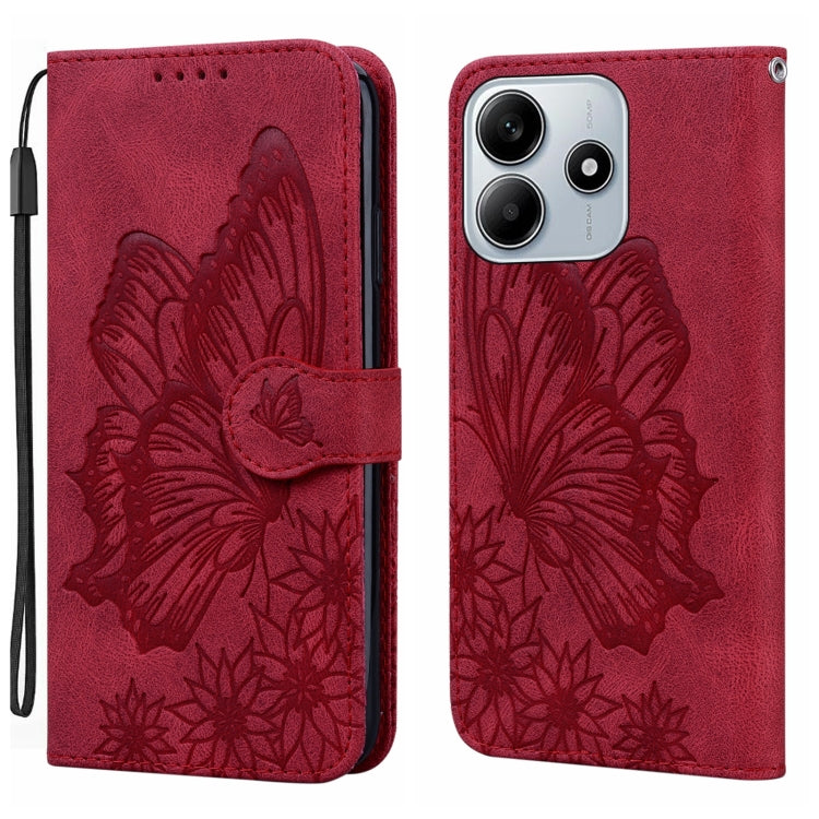 Retro Skin Feel Butterflies Embossing Horizontal Flip Leather Phone Case, For Redmi Note 14 5G, For Redmi Note 14 Pro 5G, For Redmi 14C 4G, For Xiaomi Redmi Note 13 Pro 4G, For Xiaomi Redmi Note 13 4G, For Xiaomi Redmi 13C / POCO C65                   ...