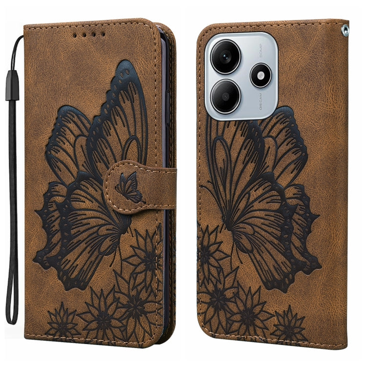 Retro Skin Feel Butterflies Embossing Horizontal Flip Leather Phone Case, For Redmi Note 14 5G, For Redmi Note 14 Pro 5G, For Redmi 14C 4G, For Xiaomi Redmi Note 13 Pro 4G, For Xiaomi Redmi Note 13 4G, For Xiaomi Redmi 13C / POCO C65                   ...