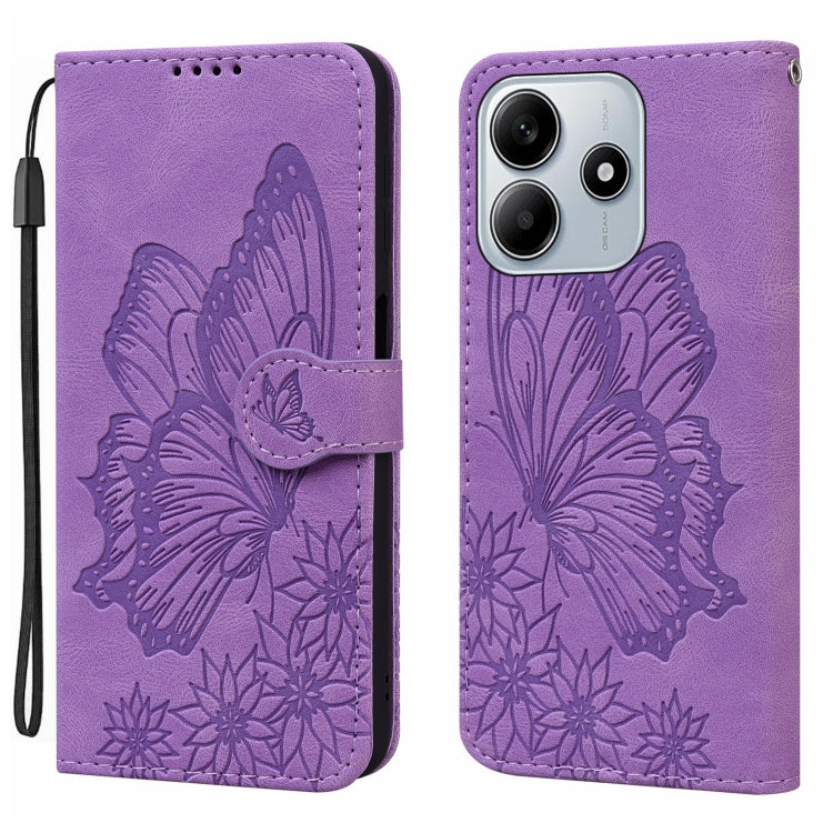 Retro Skin Feel Butterflies Embossing Horizontal Flip Leather Phone Case, For Redmi Note 14 5G, For Redmi Note 14 Pro 5G, For Redmi 14C 4G, For Xiaomi Redmi Note 13 Pro 4G, For Xiaomi Redmi Note 13 4G, For Xiaomi Redmi 13C / POCO C65                   ...