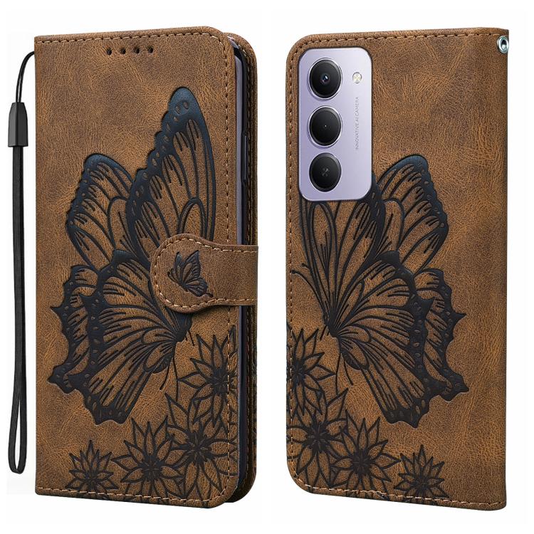 Retro Skin Feel Butterflies Embossing Horizontal Flip Leather Phone Case, For Redmi Note 15 Pro+ 5G Global 163.3mm, For Redmi Note 15 4G / 5G Global 164mm, For Redmi Note 15 Pro 4G Global 163.2mm, For Redmi Note 15 Pro 5G Global 163.6mm                ...