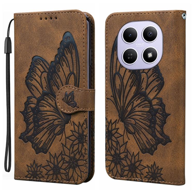 Retro Skin Feel Butterflies Embossing Horizontal Flip Leather Phone Case, For Redmi Note 15 Pro+ 5G Global 163.3mm, For Redmi Note 15 4G / 5G Global 164mm, For Redmi Note 15 Pro 4G Global 163.2mm, For Redmi Note 15 Pro 5G Global 163.6mm                ...