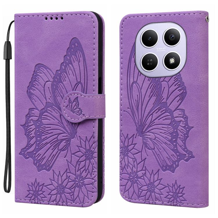 Retro Skin Feel Butterflies Embossing Horizontal Flip Leather Phone Case, For Redmi Note 15 Pro+ 5G Global 163.3mm, For Redmi Note 15 4G / 5G Global 164mm, For Redmi Note 15 Pro 4G Global 163.2mm, For Redmi Note 15 Pro 5G Global 163.6mm                ...