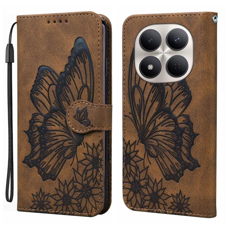 Retro Skin Feel Butterflies Embossing Horizontal Flip Leather Phone Case, For Redmi Note 15 Pro+ 5G Global 163.3mm, For Redmi Note 15 4G / 5G Global 164mm, For Redmi Note 15 Pro 4G Global 163.2mm, For Redmi Note 15 Pro 5G Global 163.6mm                ...