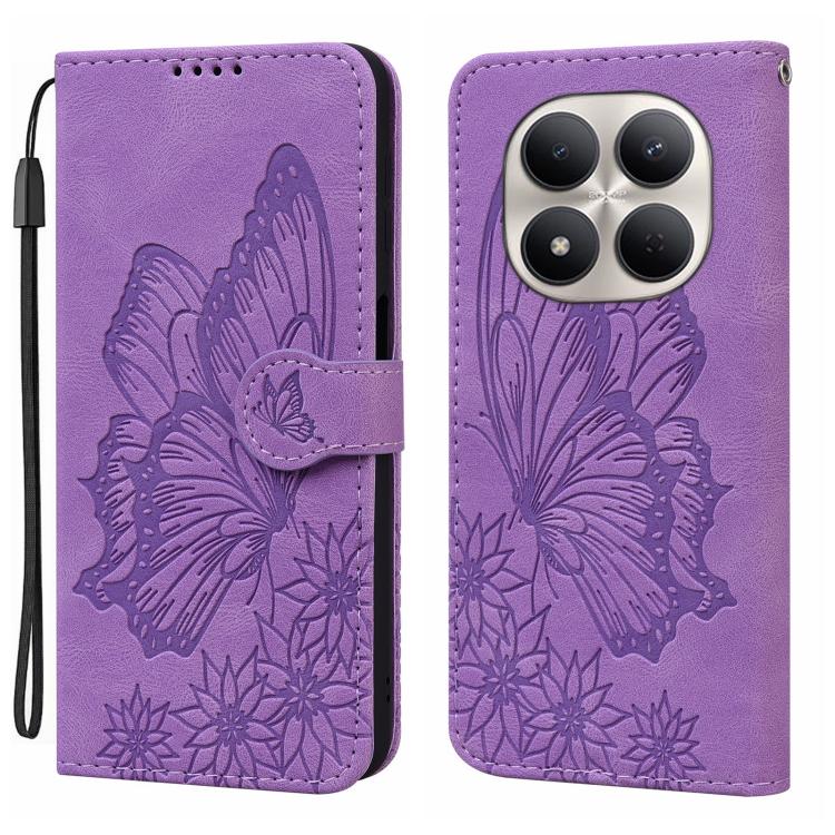 Retro Skin Feel Butterflies Embossing Horizontal Flip Leather Phone Case, For Redmi Note 15 Pro+ 5G Global 163.3mm, For Redmi Note 15 4G / 5G Global 164mm, For Redmi Note 15 Pro 4G Global 163.2mm, For Redmi Note 15 Pro 5G Global 163.6mm                ...