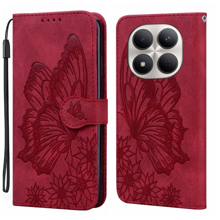 Retro Skin Feel Butterflies Embossing Horizontal Flip Leather Phone Case, For Redmi Note 15 Pro+ 5G Global 163.3mm, For Redmi Note 15 4G / 5G Global 164mm, For Redmi Note 15 Pro 4G Global 163.2mm, For Redmi Note 15 Pro 5G Global 163.6mm                ...