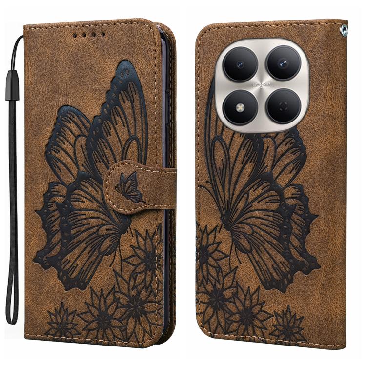Retro Skin Feel Butterflies Embossing Horizontal Flip Leather Phone Case, For Redmi Note 15 Pro+ 5G Global 163.3mm, For Redmi Note 15 4G / 5G Global 164mm, For Redmi Note 15 Pro 4G Global 163.2mm, For Redmi Note 15 Pro 5G Global 163.6mm                ...