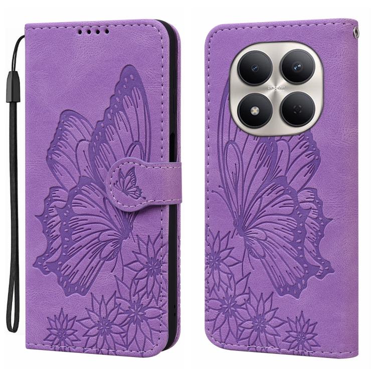 Retro Skin Feel Butterflies Embossing Horizontal Flip Leather Phone Case, For Redmi Note 15 Pro+ 5G Global 163.3mm, For Redmi Note 15 4G / 5G Global 164mm, For Redmi Note 15 Pro 4G Global 163.2mm, For Redmi Note 15 Pro 5G Global 163.6mm                ...