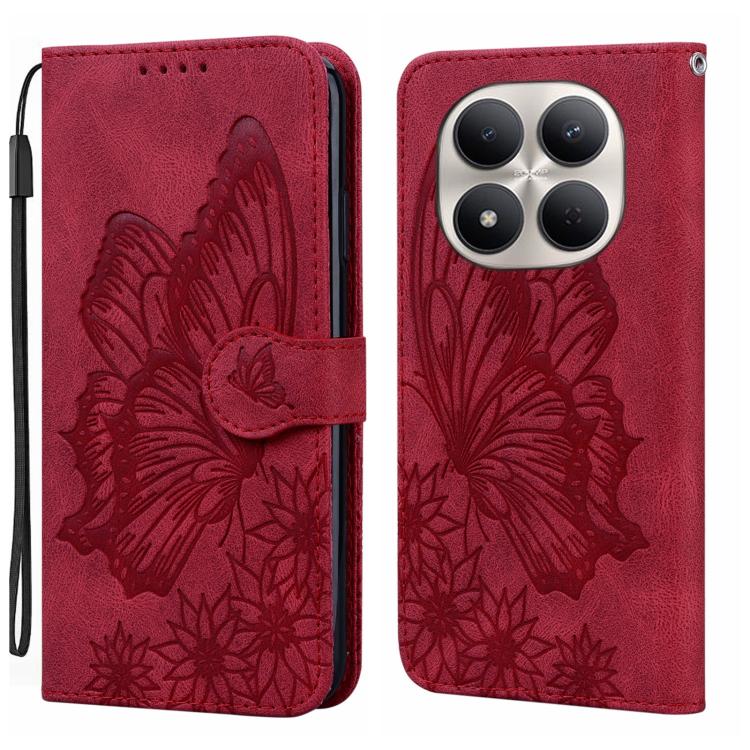 Retro Skin Feel Butterflies Embossing Horizontal Flip Leather Phone Case, For Redmi Note 15 Pro+ 5G Global 163.3mm, For Redmi Note 15 4G / 5G Global 164mm, For Redmi Note 15 Pro 4G Global 163.2mm, For Redmi Note 15 Pro 5G Global 163.6mm                ...