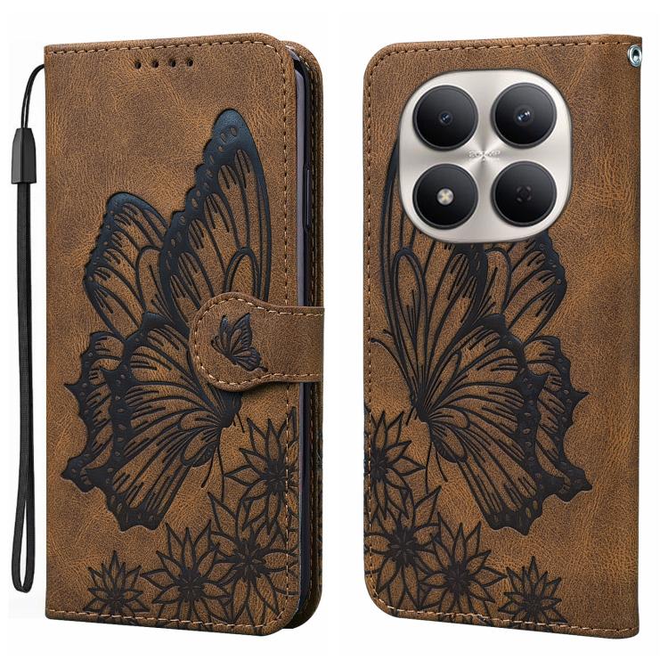 Retro Skin Feel Butterflies Embossing Horizontal Flip Leather Phone Case, For Redmi Note 15 Pro+ 5G Global 163.3mm, For Redmi Note 15 4G / 5G Global 164mm, For Redmi Note 15 Pro 4G Global 163.2mm, For Redmi Note 15 Pro 5G Global 163.6mm                ...